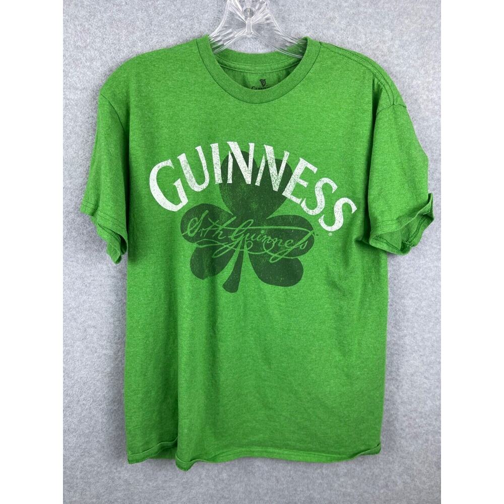 Guinness Stout Shirt Men's M Green Short Sleeve Beer Brewery Irish Pub Bar